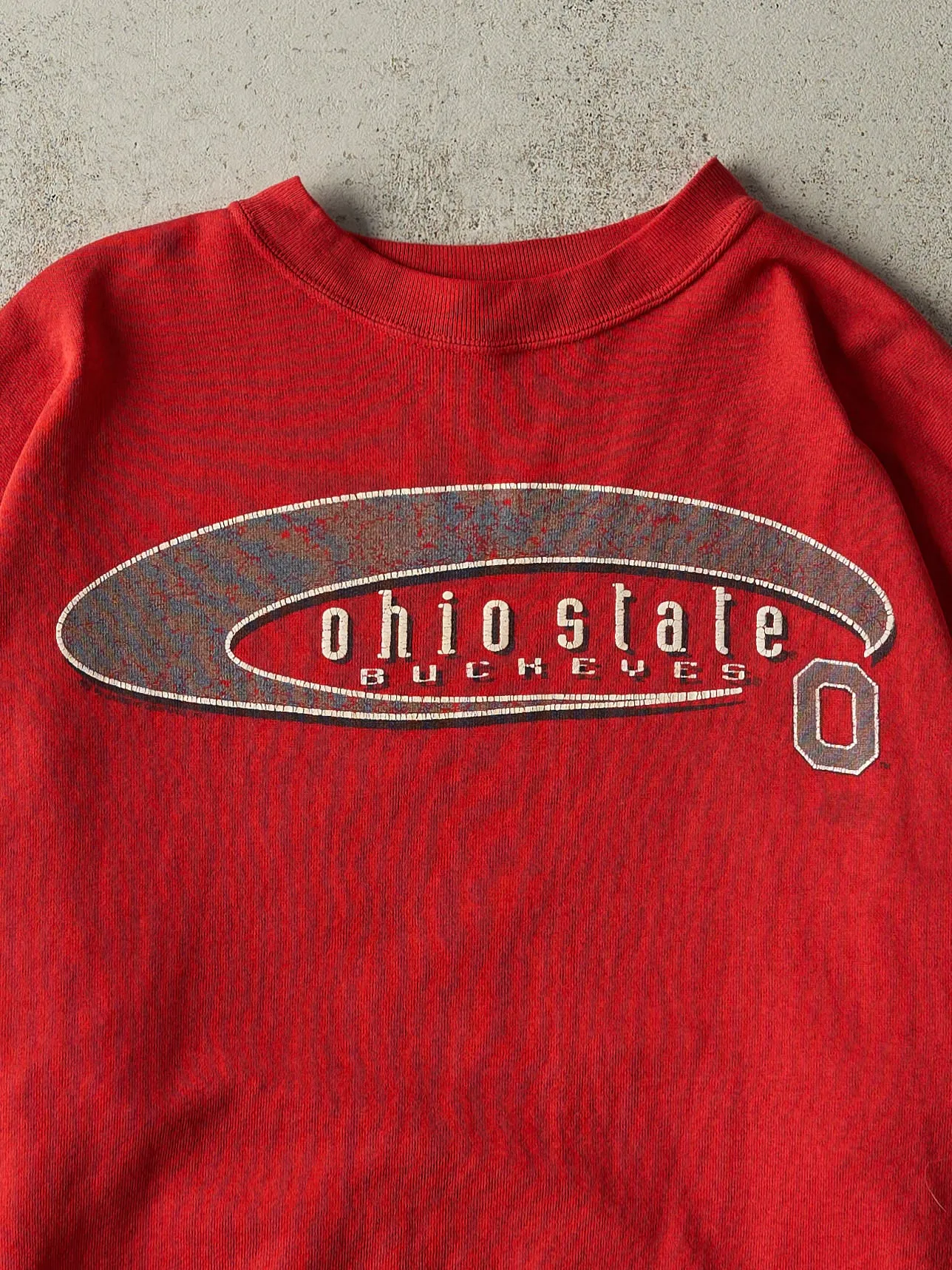 Vintage 90s Red Ohio State Buckeyes Lightweight Crewneck (L/XL) sold by Rebalance Vintage product image thumbnail 2