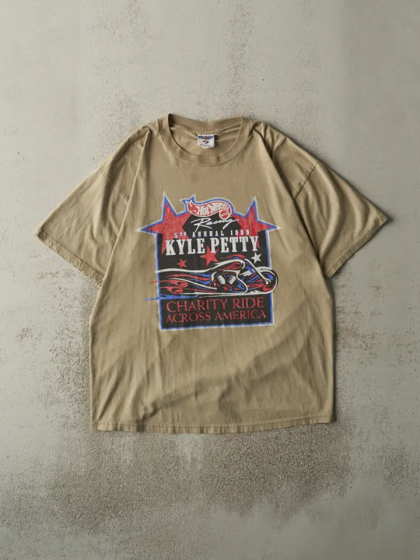 Vintage 99' Beige Kyle Petty Charity Ride Nascar Tee (XL) sold by Rebalance Vintage