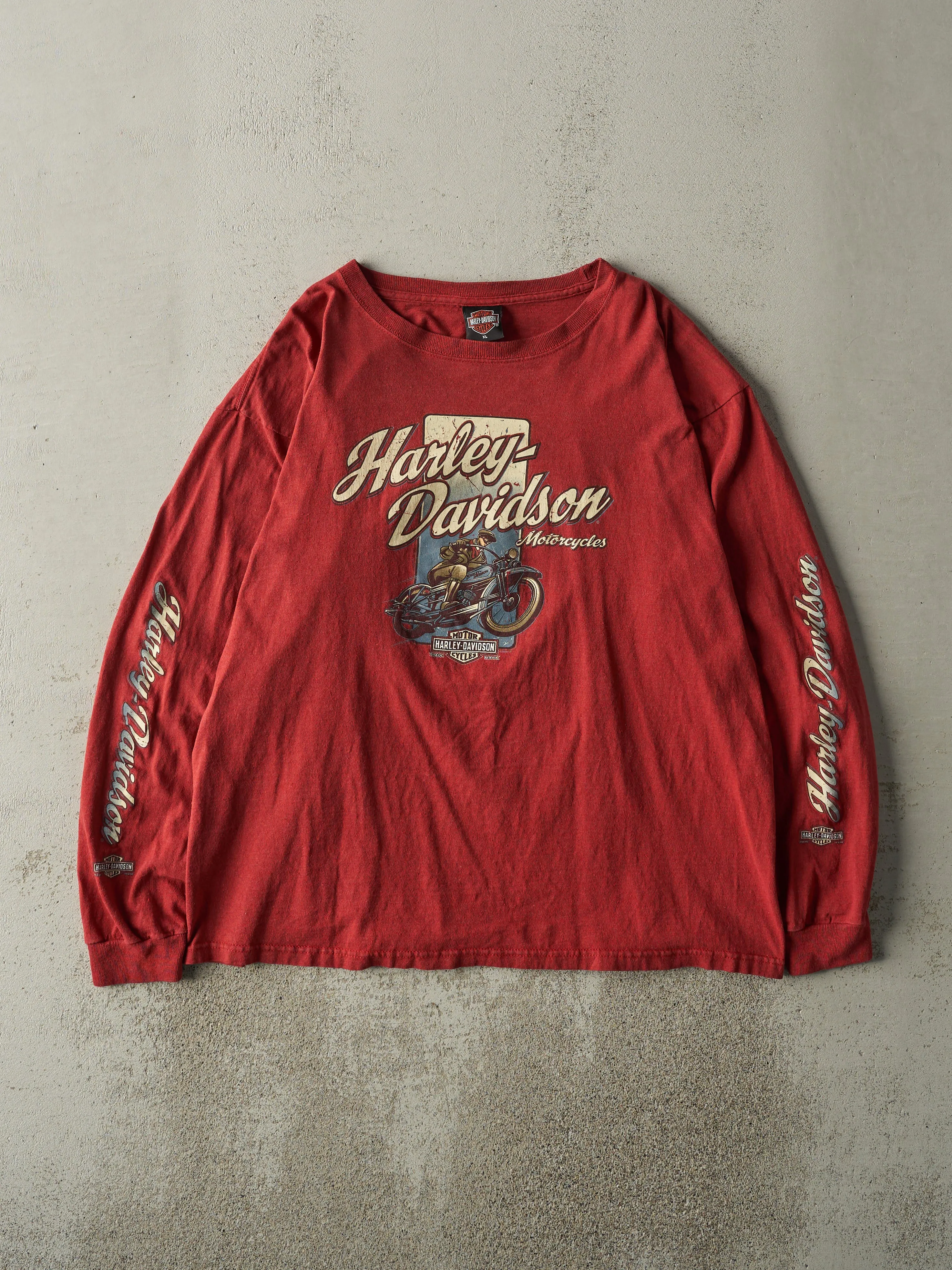 Vintage 05' Red Wisconsin Dells, Wisconsin Harley Davidson Long Sleeve (L) sold by Rebalance Vintage