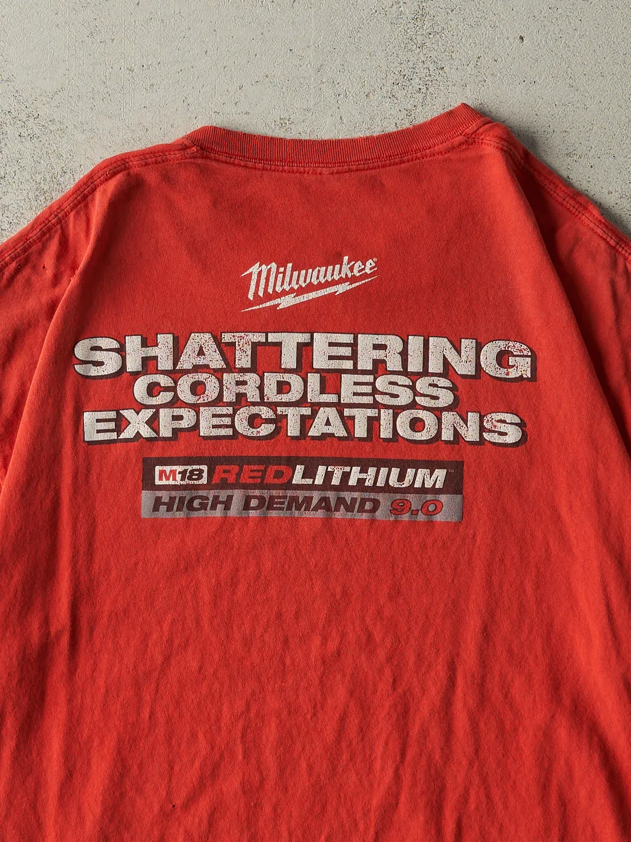 Vintage Y2K Red Milwaukee Tools Tee (L) sold by Rebalance Vintage product image thumbnail 4