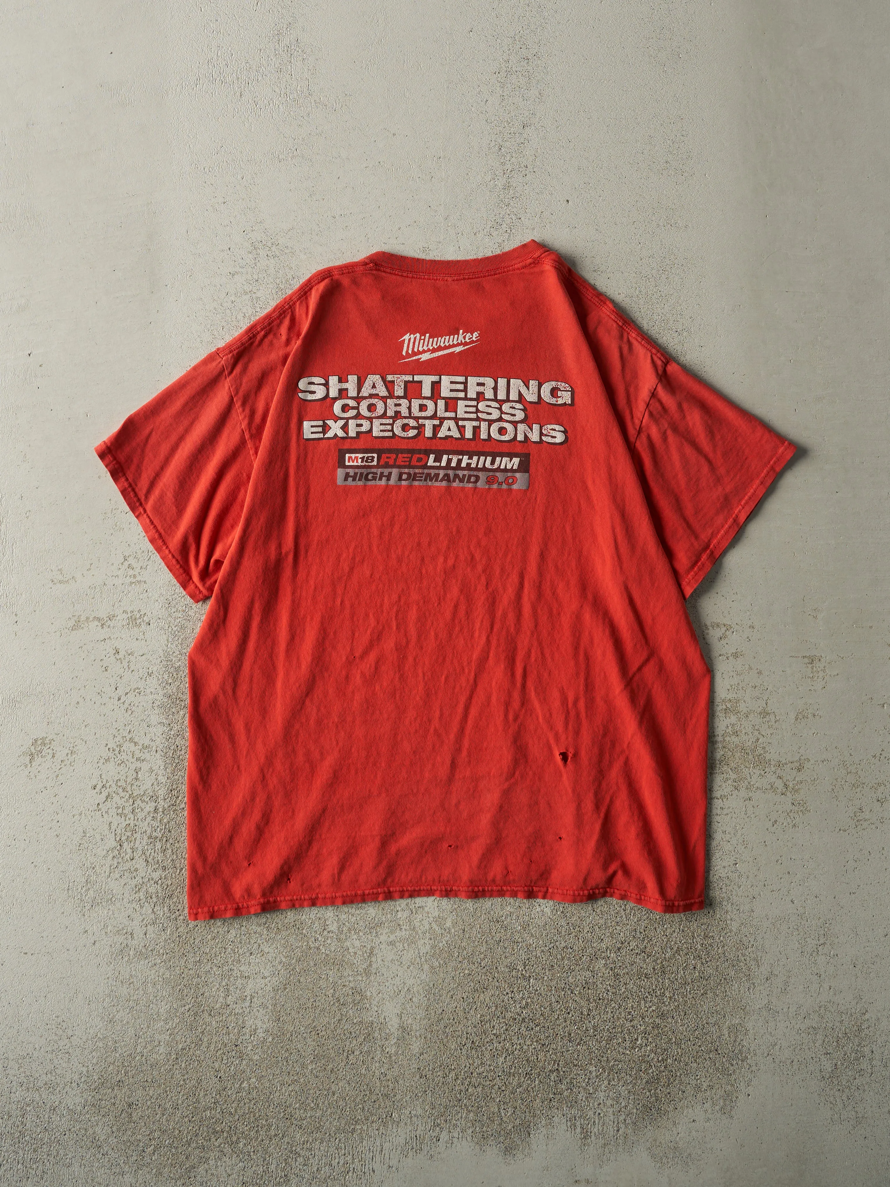 Vintage Y2K Red Milwaukee Tools Tee (L) sold by Rebalance Vintage product image thumbnail 2