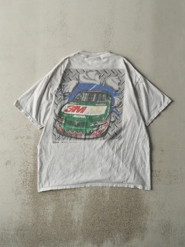 Vintage 02' Heather Grey Nascar Racing #18 Bobby Labonte Tee (L) sold by Rebalance Vintage