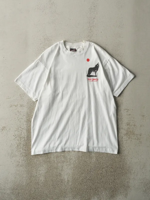 Vintage 90s White 5K Summer Series Single Stitch Tee (M) sold by Rebalance Vintage