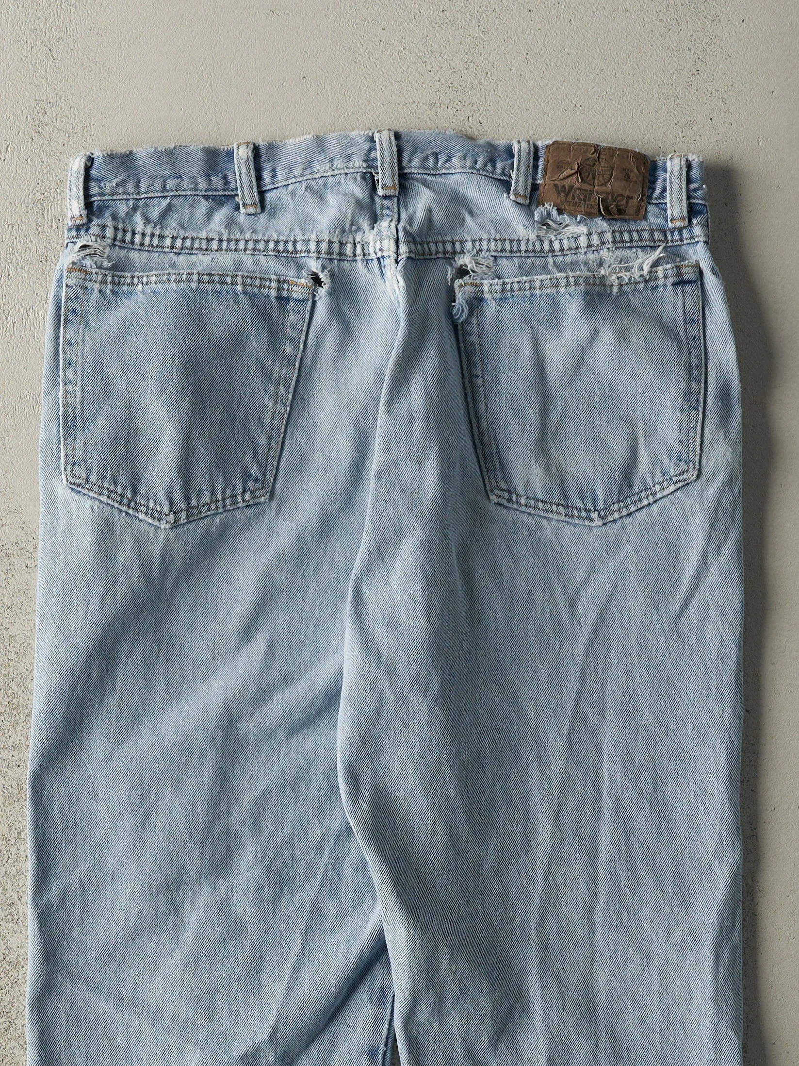 Vintage 90s Light Wash Wrangler Jeans (34x28) sold by Rebalance Vintage product image thumbnail 5
