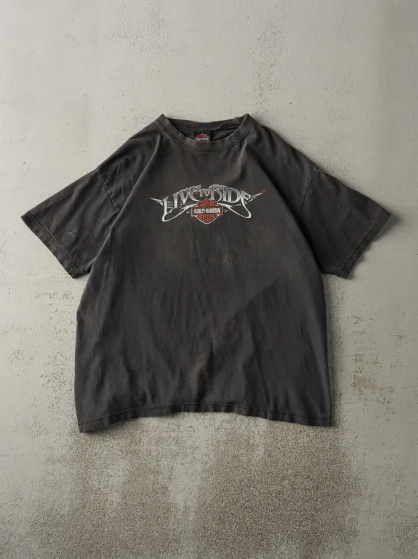 Vintage Y2K Faded Black Harley Davidson Live To Ride Tee (M) sold by Rebalance Vintage