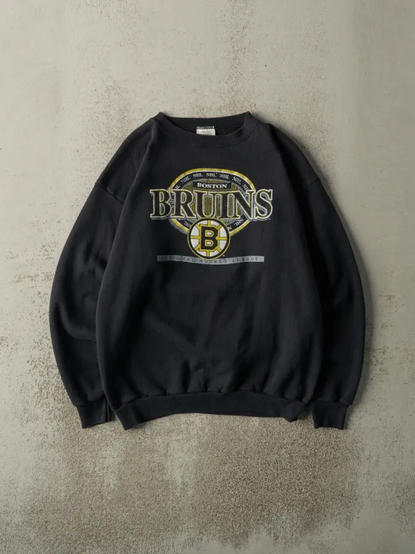 Vintage 90s Black Boston Bruins Crewneck (M) sold by Rebalance Vintage