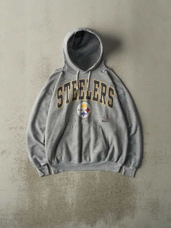 Vintage 98' Grey Pittsburgh Steelers Lightweight Hoodie (M) sold by Rebalance Vintage