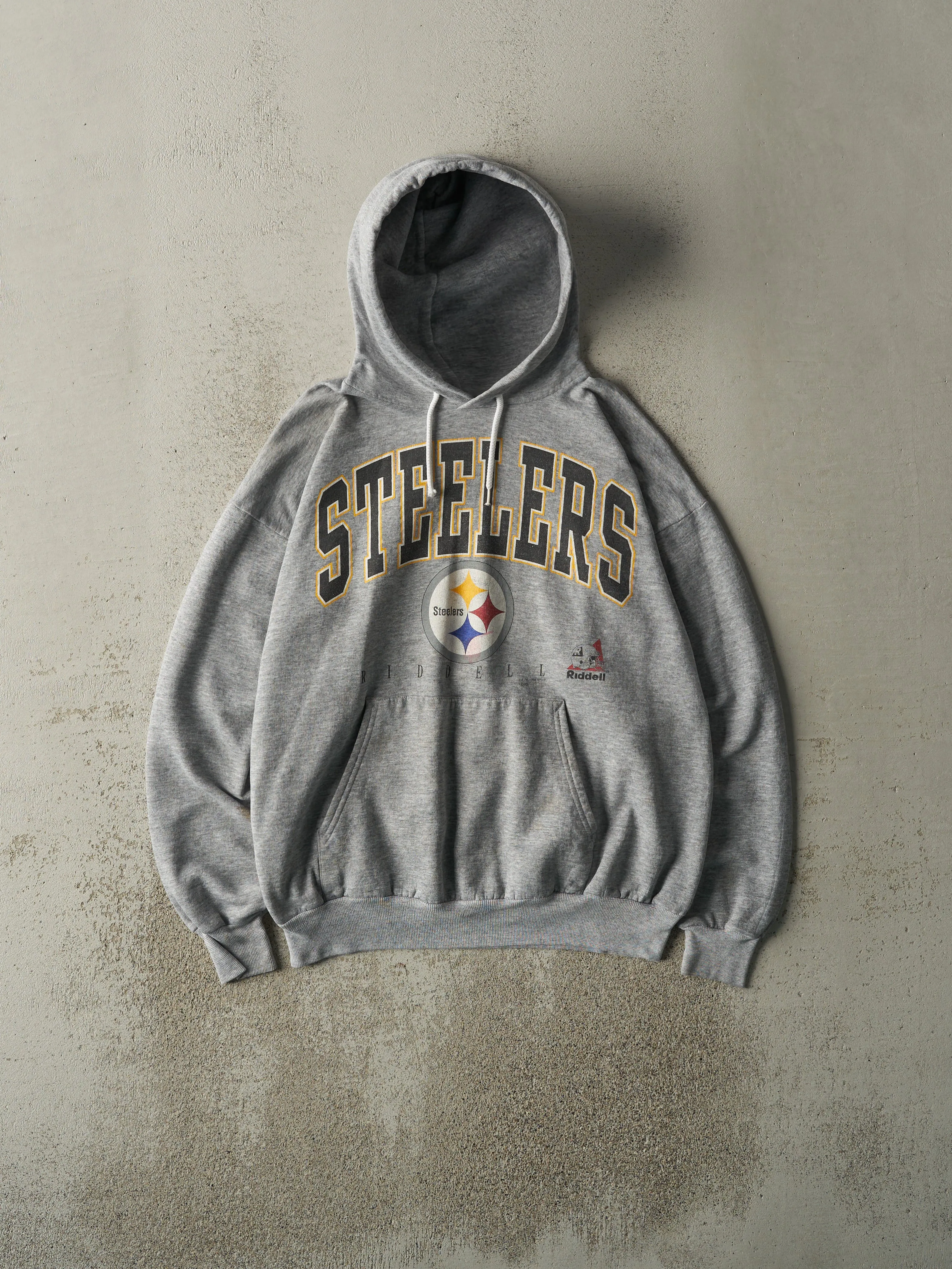 Vintage 98' Grey Pittsburgh Steelers Lightweight Hoodie (M) sold by Rebalance Vintage