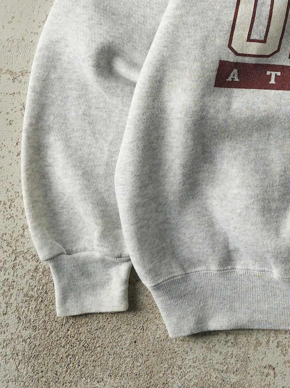Vintage 90s Heather Grey UMass Minutemen Crewneck (L) sold by Rebalance Vintage product image thumbnail 3
