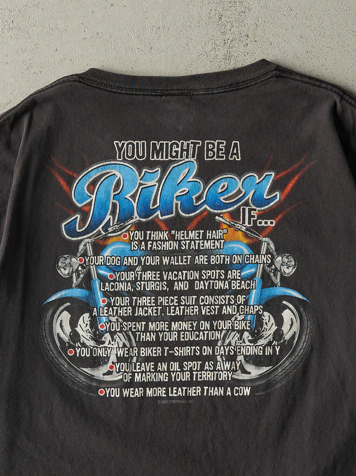 Vintage Y2K Faded Black "You Might Be A Biker If..." Tee (L/XL) sold by Rebalance Vintage product image thumbnail 4