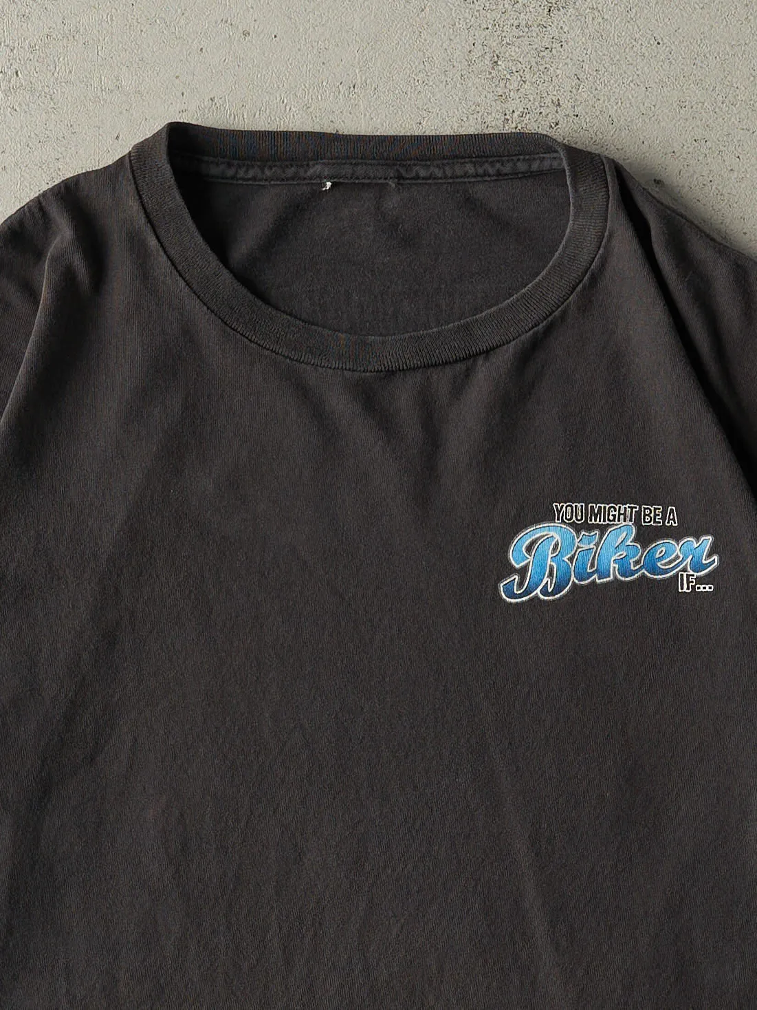 Vintage Y2K Faded Black "You Might Be A Biker If..." Tee (L/XL) sold by Rebalance Vintage product image thumbnail 3