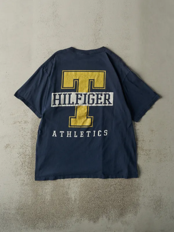 Vintage 90s Navy Blue Tommy Hilgifer Pocket Tee (L) sold by Rebalance Vintage