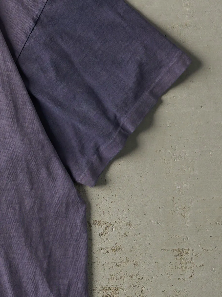 Vintage 90s Sun Faded Navy Blank Single Stitch Tee (L) sold by Rebalance Vintage product image thumbnail 3