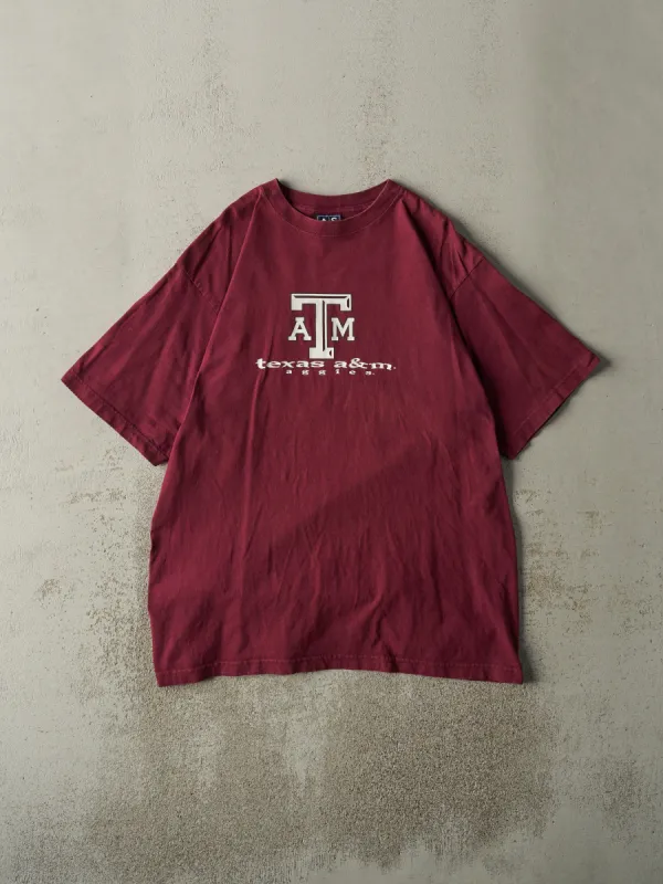 Vintage 90s Burgundy Texas A&M Aggies Tee (M/L) sold by Rebalance Vintage