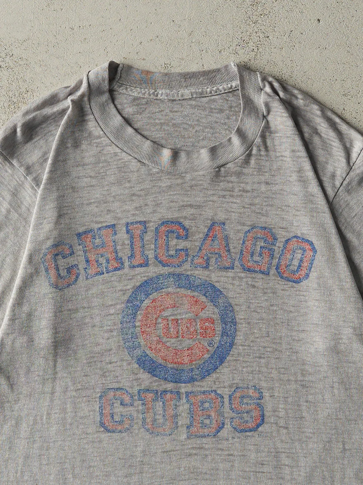 Vintage 80s Grey Chicago Cubs Tee (S) sold by Rebalance Vintage product image thumbnail 2