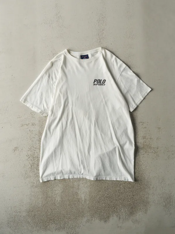 Vintage 90s Polo Sport 888 Maddison New York Tee (M/L) sold by Rebalance Vintage