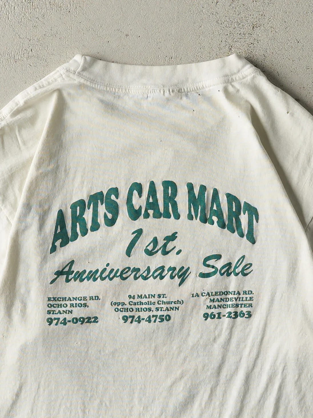 Vintage Y2K White Arts Car Mart Tee (L) sold by Rebalance Vintage product image thumbnail 4