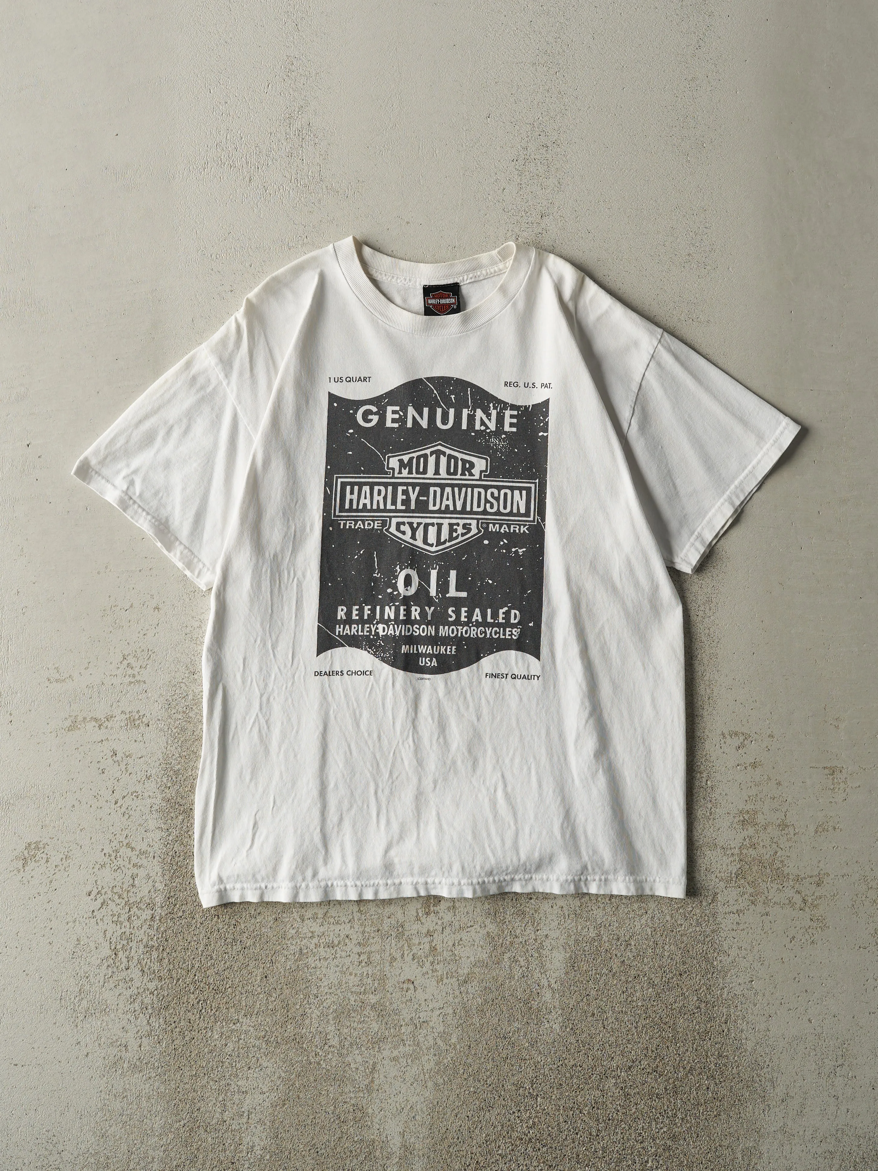 16' White Oconomowoc WI Harley Davidson Tee (M) sold by Rebalance Vintage