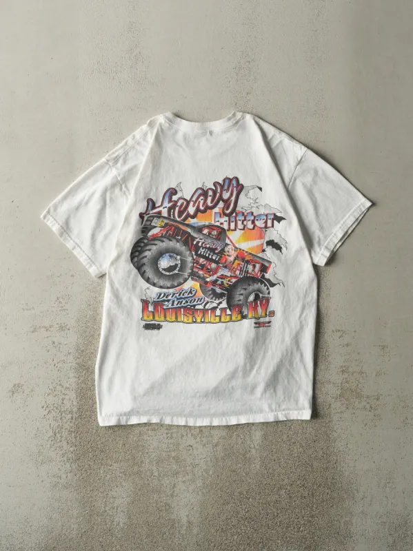 Vintage Y2K White Heavy Hitter Monster Truck Tee (M) sold by Rebalance Vintage