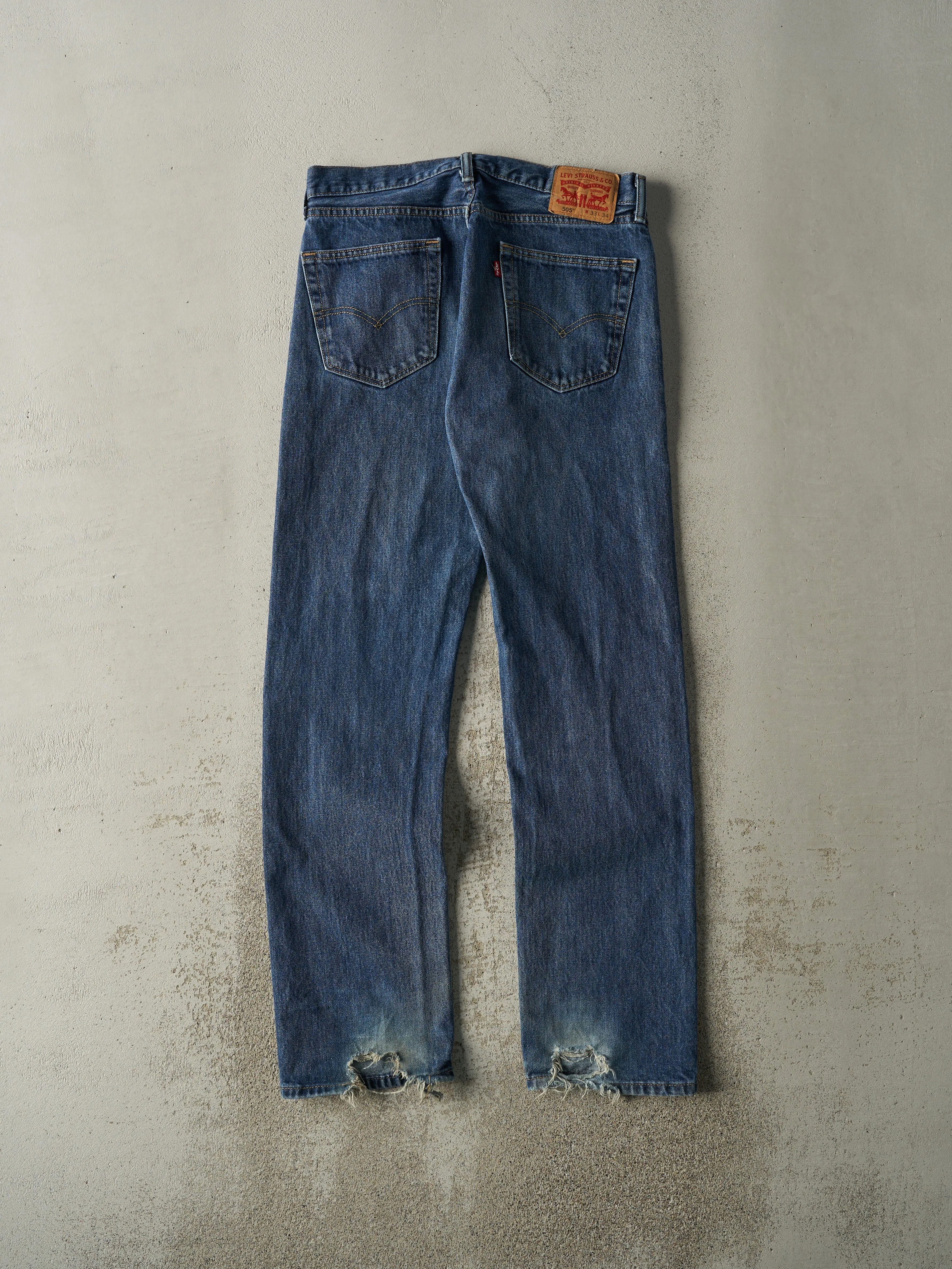 Vintage Y2K Dark Wash Levi's 505 Jeans (33x33.5) sold by Rebalance Vintage product image thumbnail 3