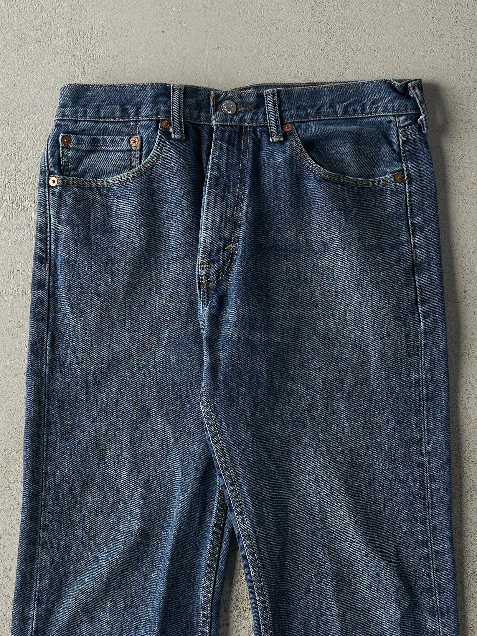 Vintage Y2K Dark Wash Levi's 505 Jeans (33x33.5) sold by Rebalance Vintage product image thumbnail 4