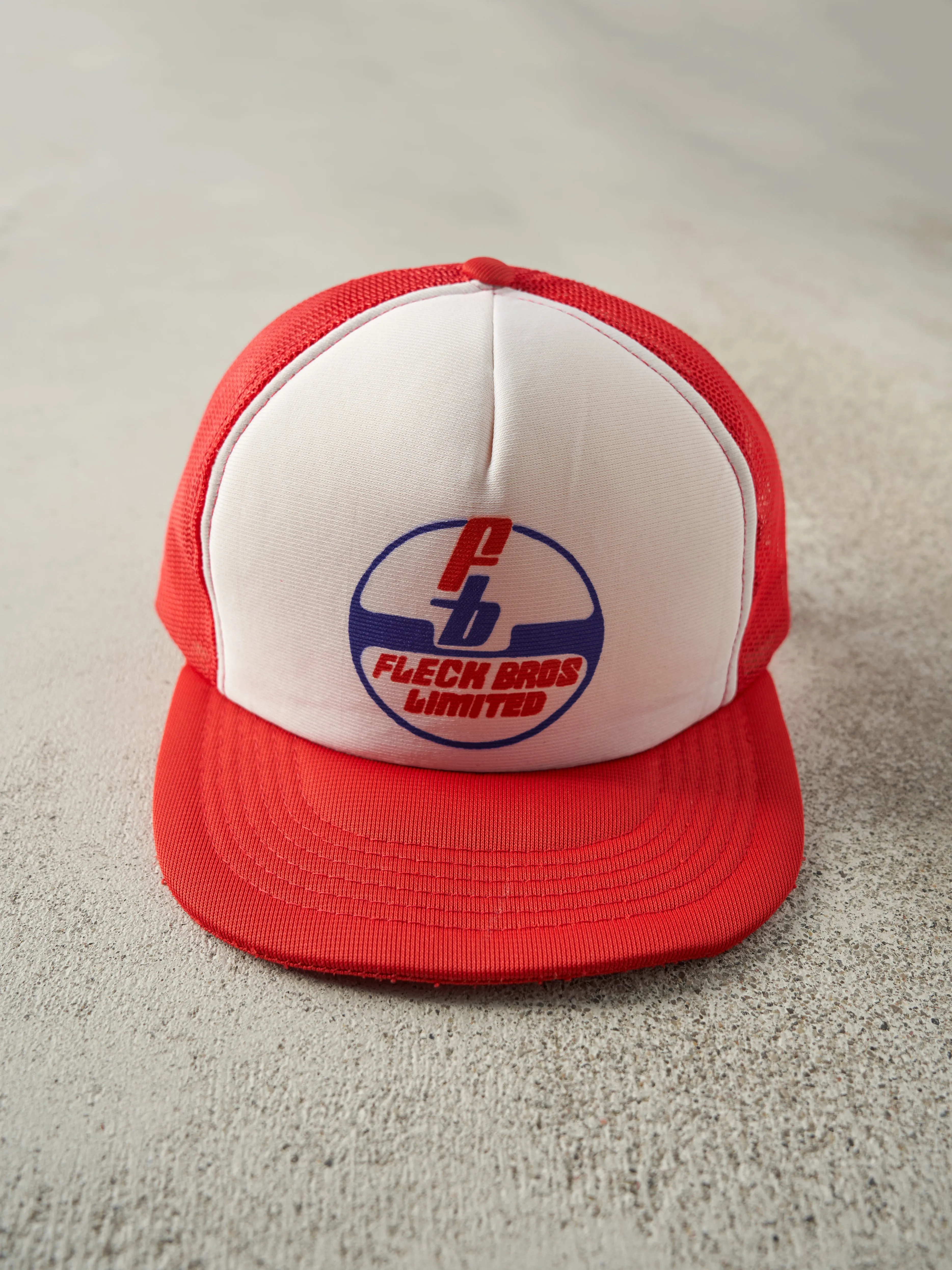 Vintage 80s Red Fleck Brds Limited Foam Trucker Hat sold by Rebalance Vintage