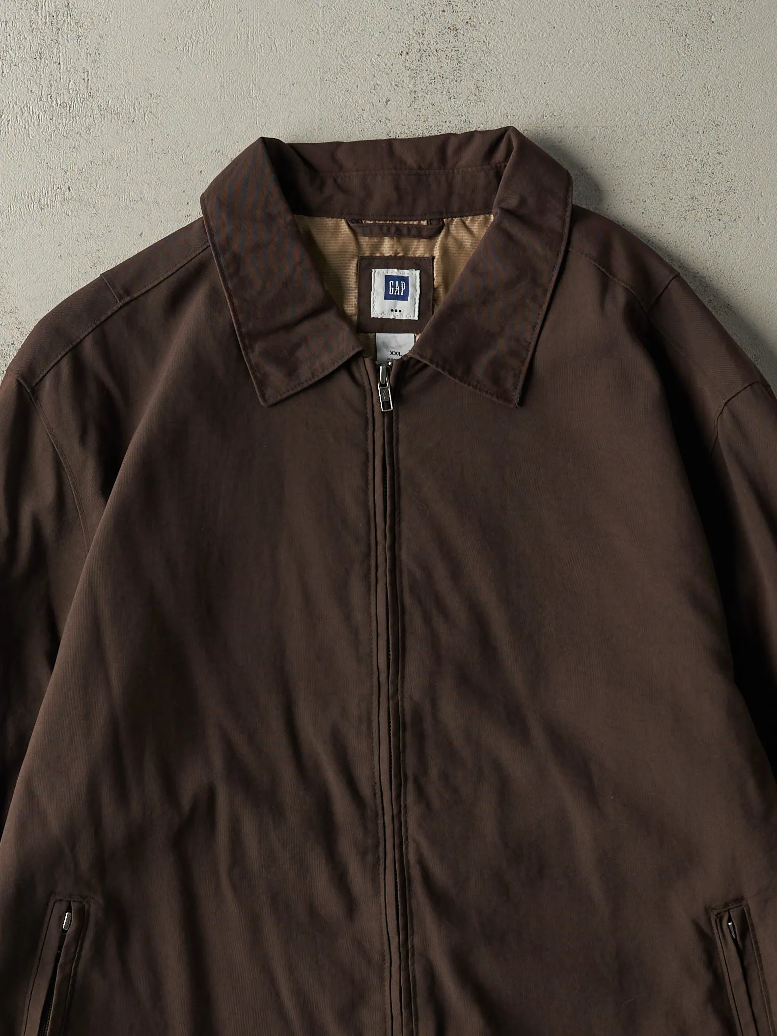 Vintage Y2K Brown Gap Lightweight Zip Up Jacket (L) sold by Rebalance Vintage product image thumbnail 2