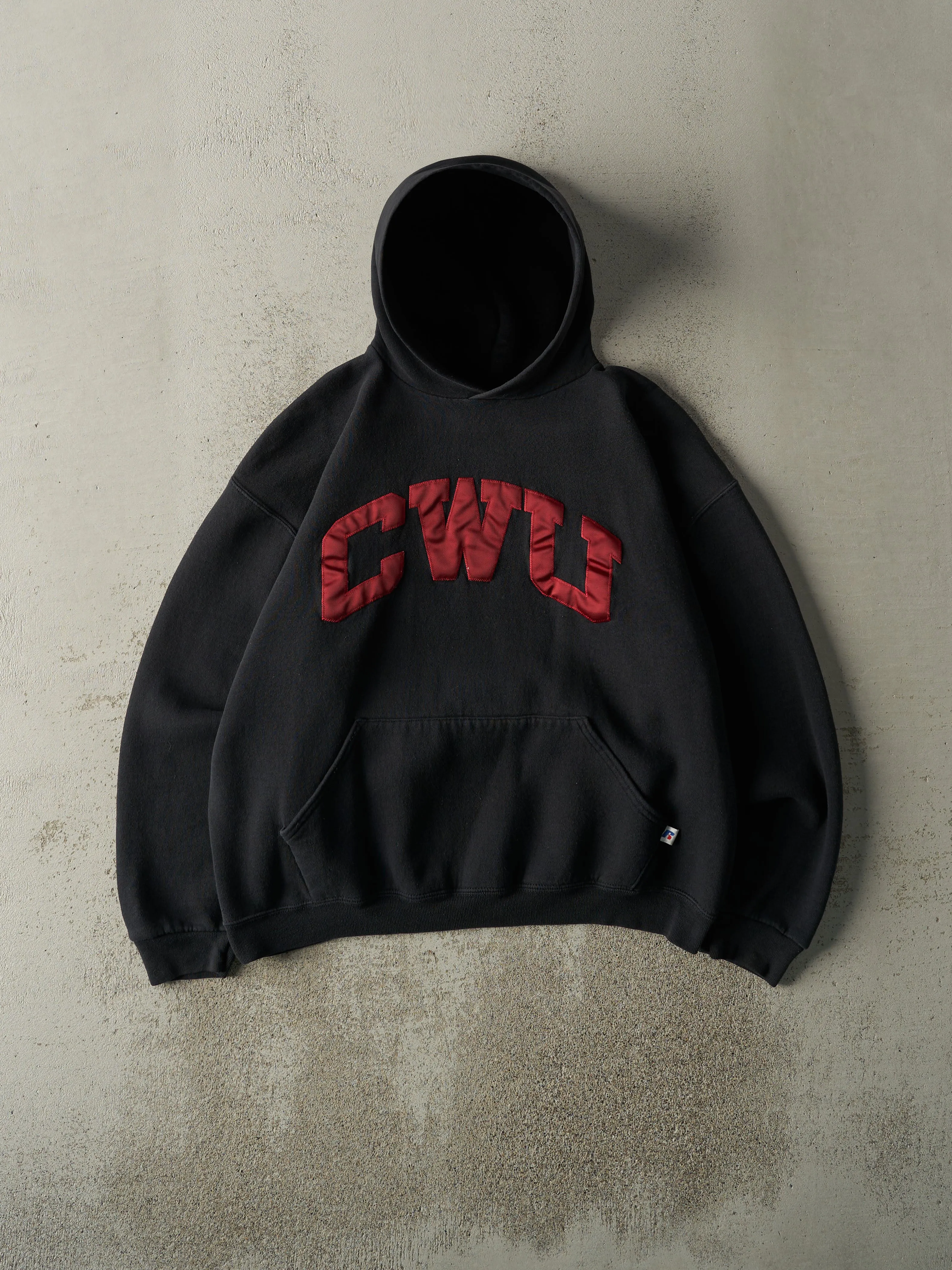 Vintage Y2K Black CWU Russell Athletic Hoodie (L) sold by Rebalance Vintage