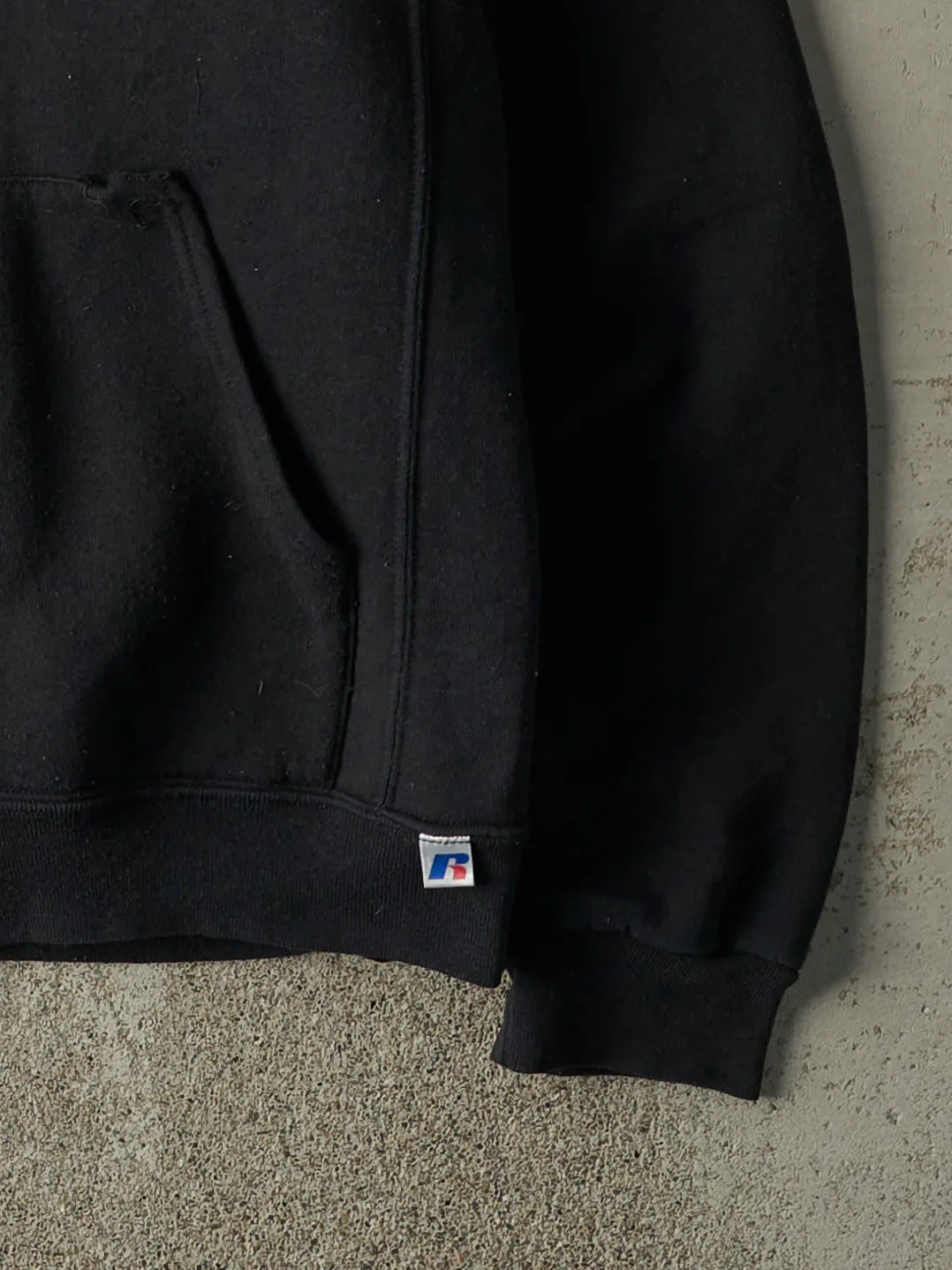 Vintage Y2K Black Russell Athletic Zip Up Hoodie (M) sold by Rebalance Vintage product image thumbnail 4