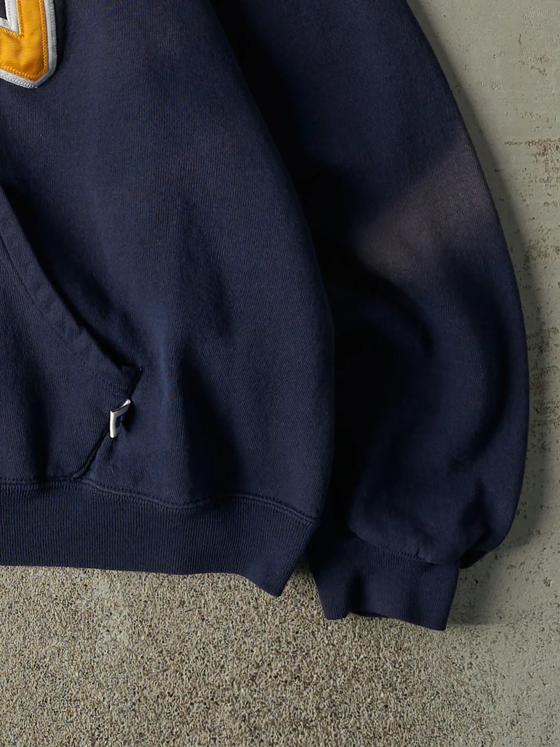 Vintage 90s Navy Blue TWU Russell Athletic Hoodie (L) sold by Rebalance Vintage product image thumbnail 3