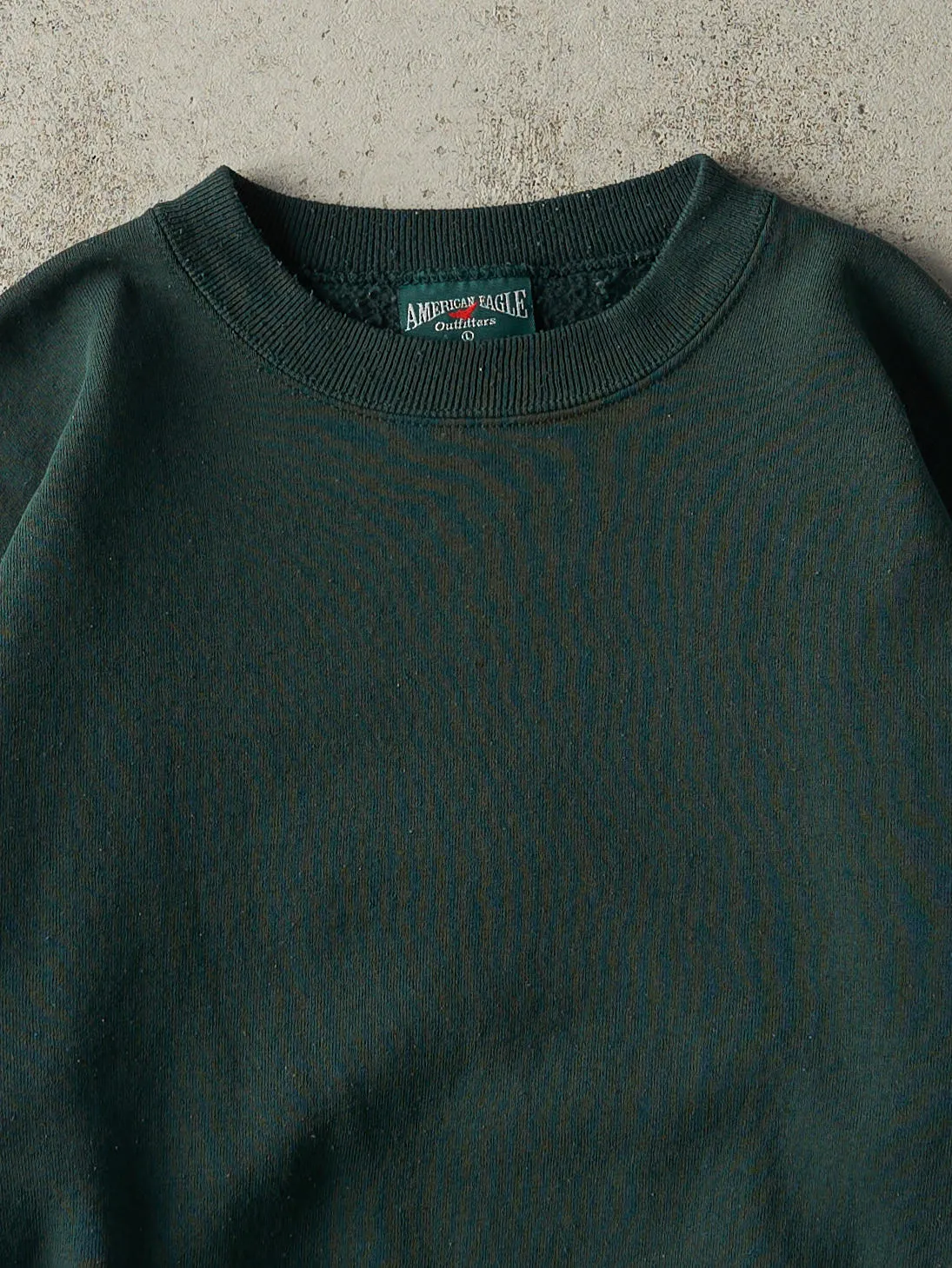 Vintage 90s Green Blank Boxy Crewneck (M/L) sold by Rebalance Vintage product image thumbnail 2