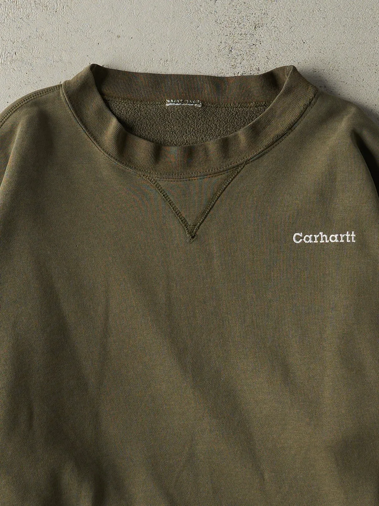 Vintage Y2K Green Embroidered Carhartt Crewneck (XXL) sold by Rebalance Vintage product image thumbnail 2