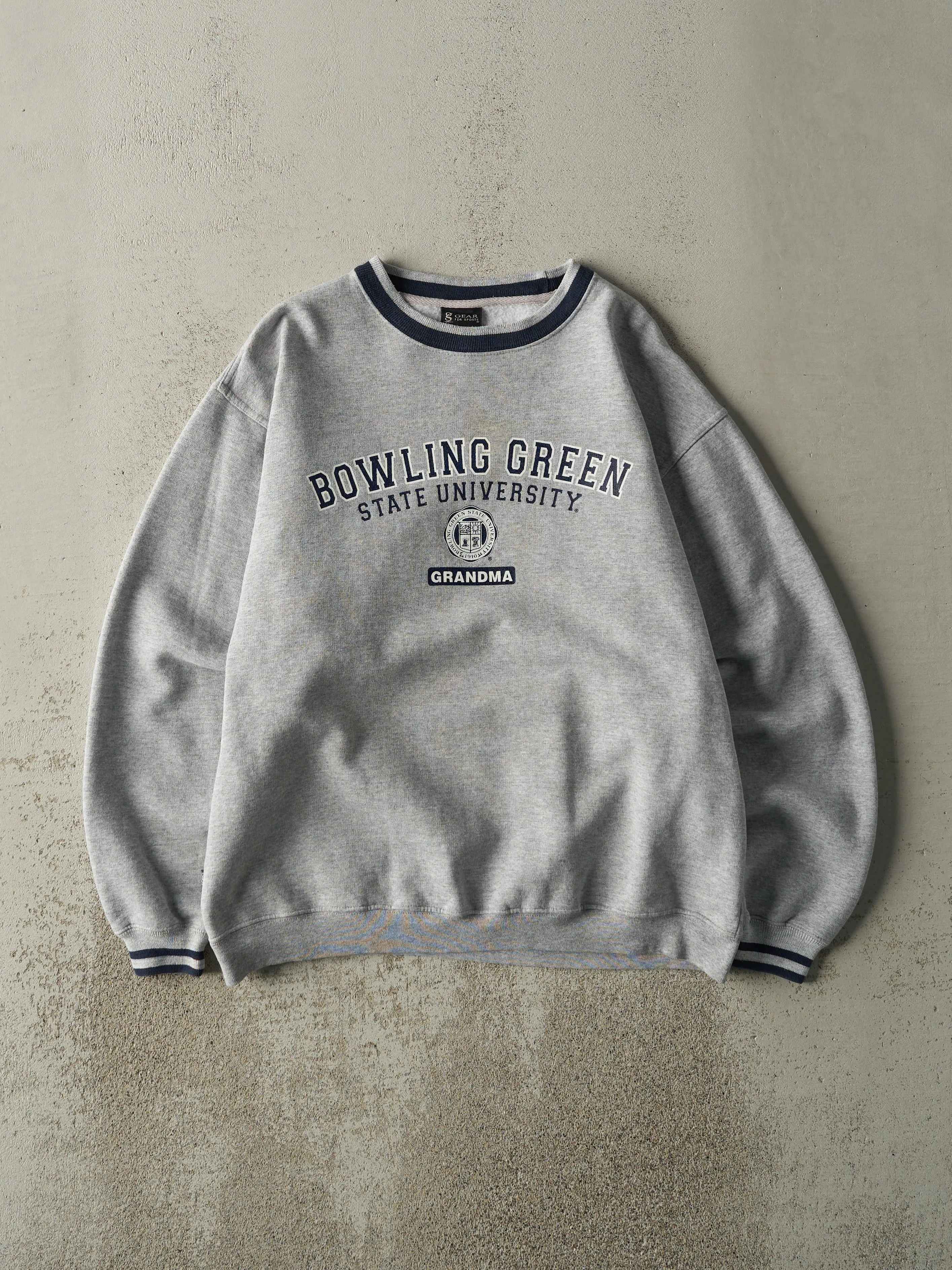 Vintage Y2K Grey Bowling Green State University Crewneck (M) sold by Rebalance Vintage