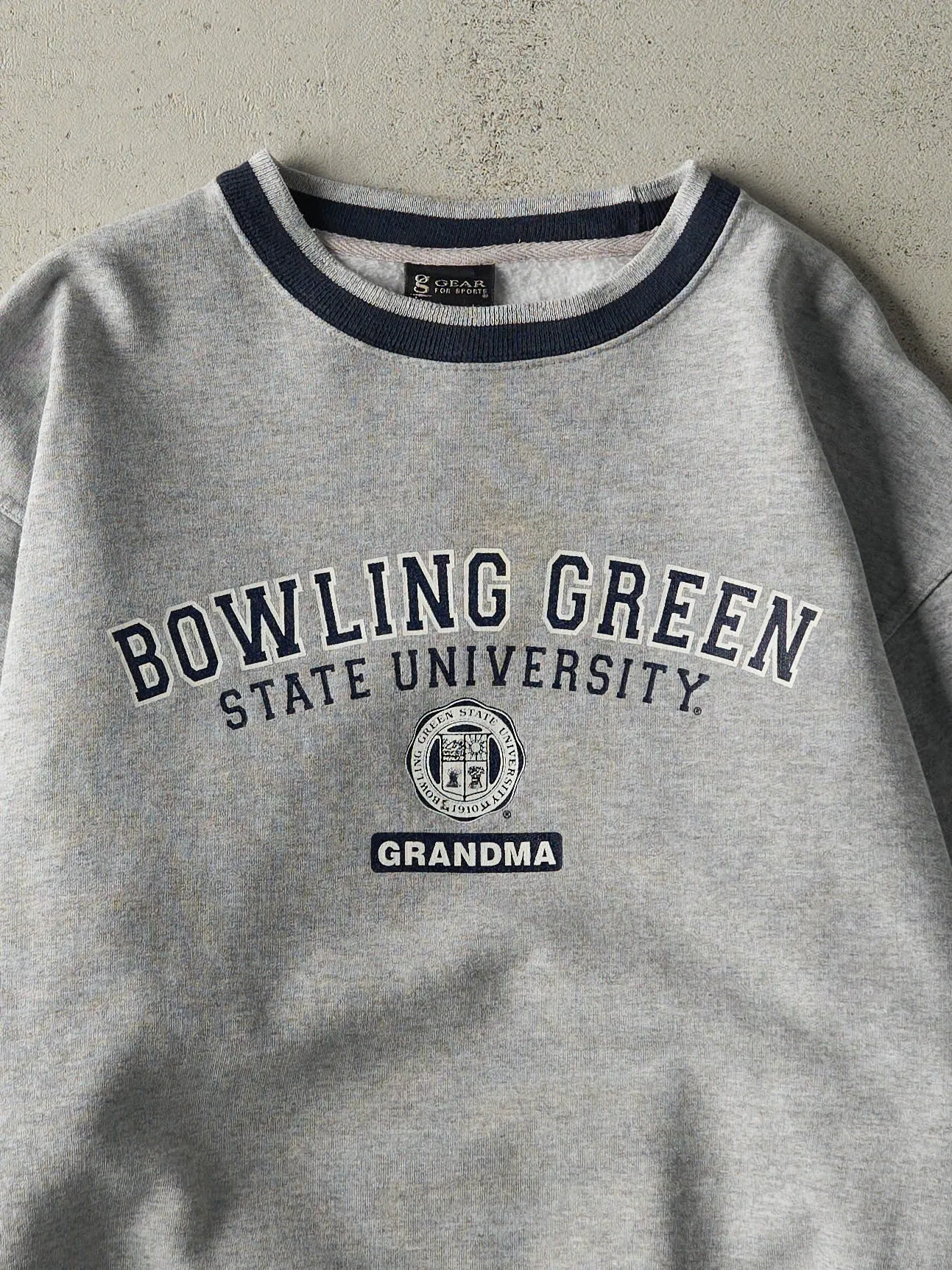Vintage Y2K Grey Bowling Green State University Crewneck (M) sold by Rebalance Vintage product image thumbnail 2