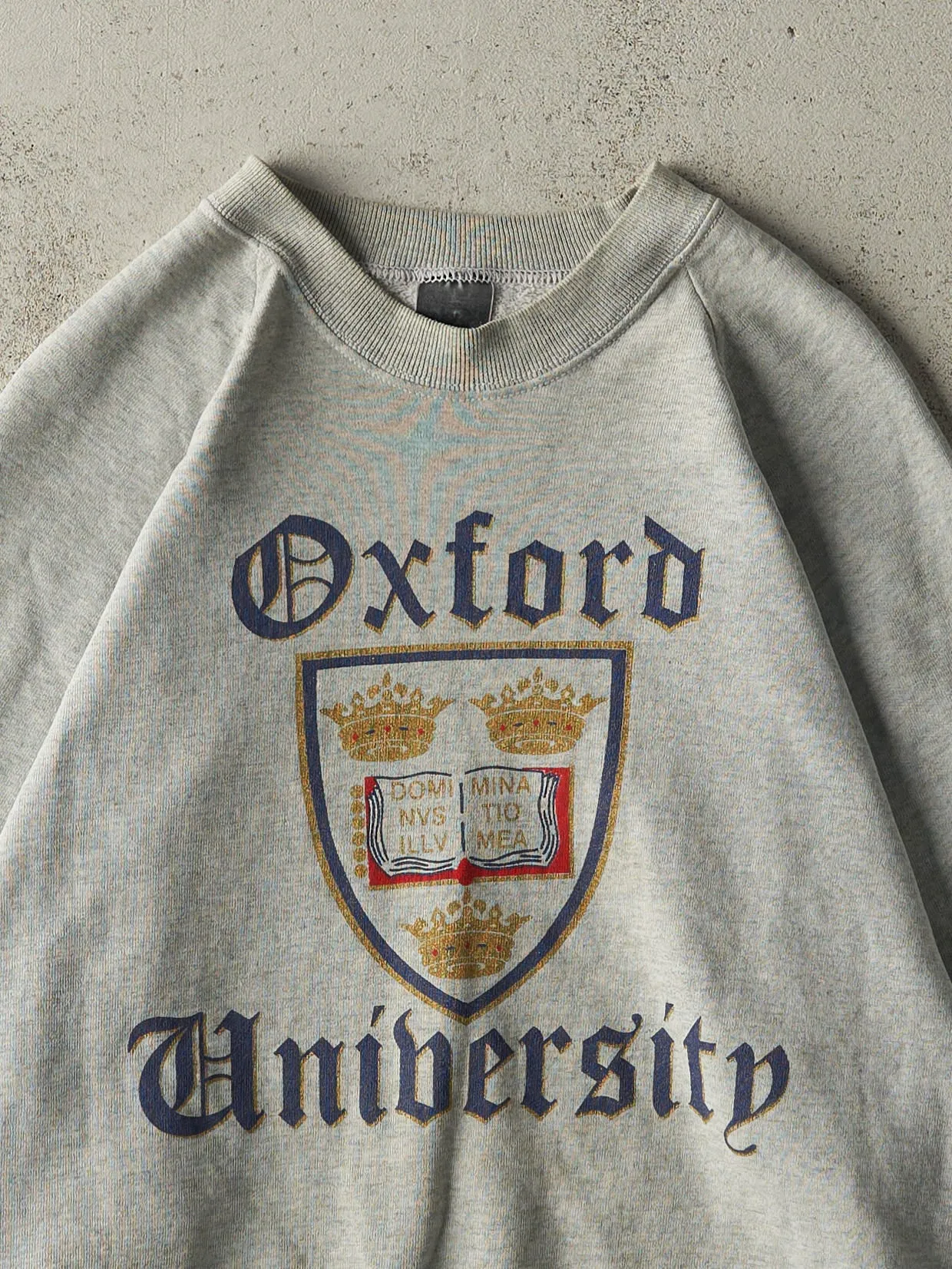 Vintage 90s Heather Grey Oxford University Crewneck (L) sold by Rebalance Vintage product image thumbnail 2