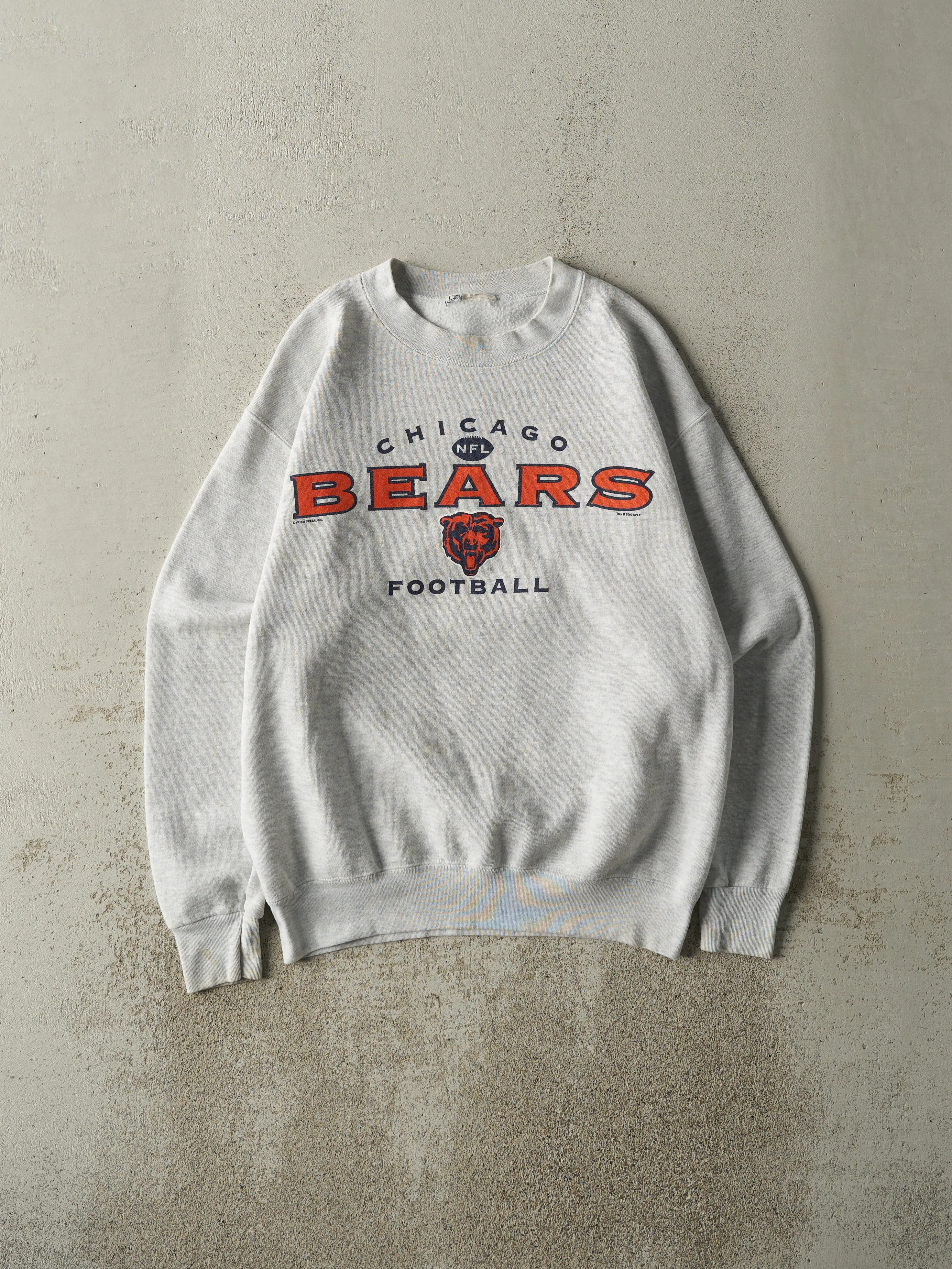 Vintage 00' Heather Grey Chicago Bears Crewneck (M) sold by Rebalance Vintage