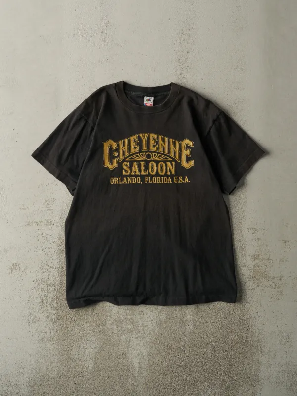 Vintage 90s Black Cheyenne Saloon Single Stitch Tee (M) sold by Rebalance Vintage