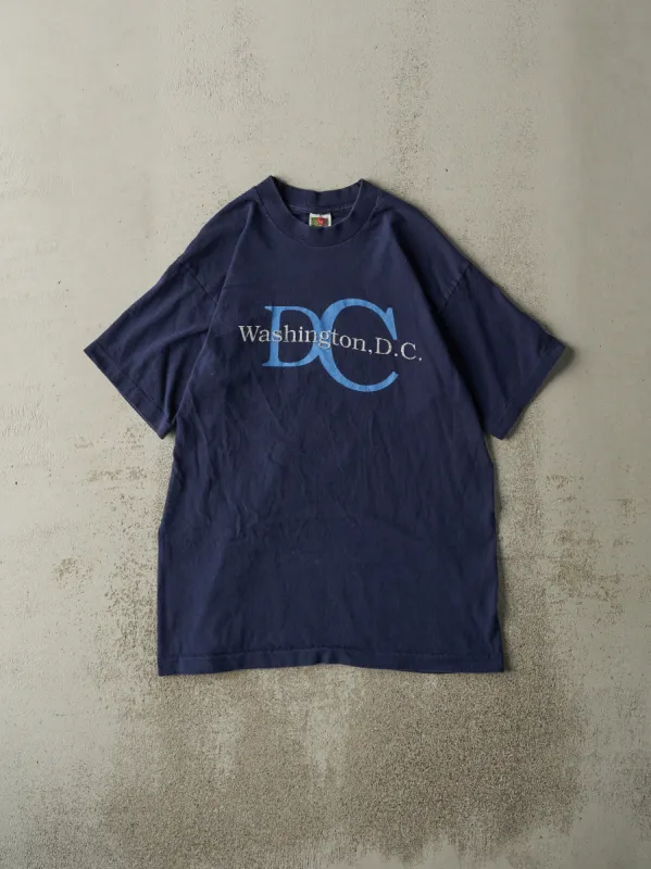 Vintage 90s Navy Blue Washington DC Single Stitch Tee (M/L) sold by Rebalance Vintage