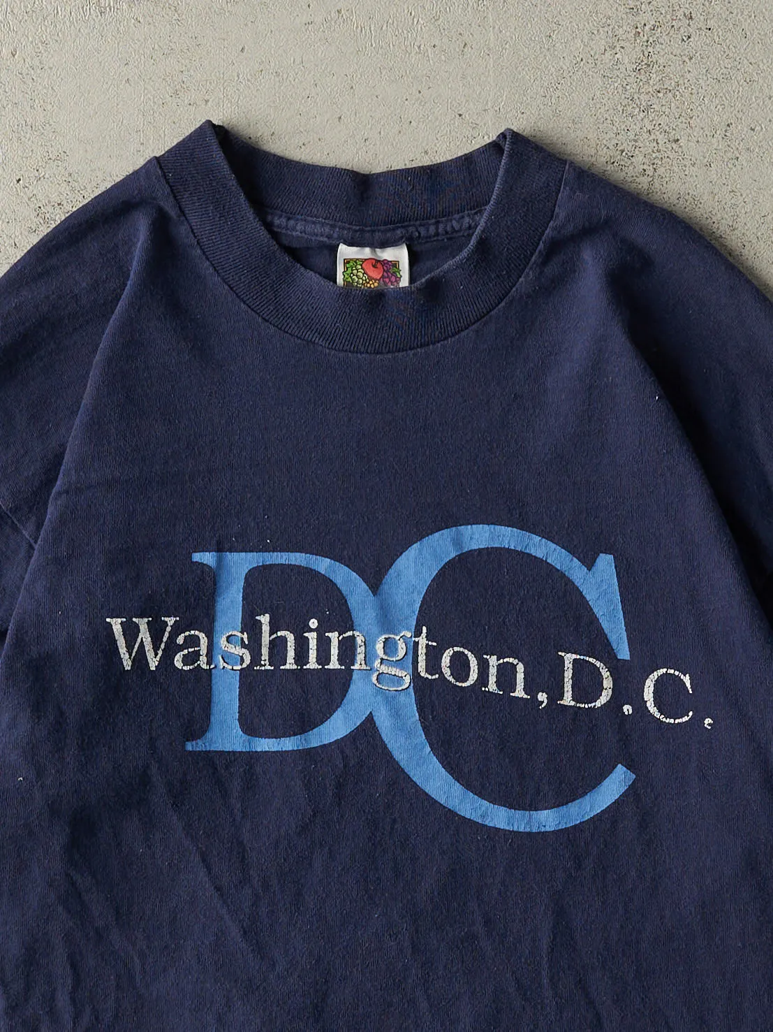 Vintage 90s Navy Blue Washington DC Single Stitch Tee (M/L) sold by Rebalance Vintage product image thumbnail 2