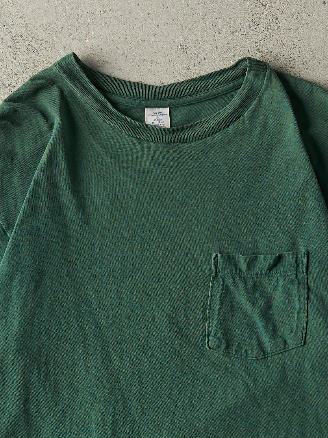 Vintage 90s Green JC Penney Blank Pocket Tee (M) sold by Rebalance Vintage product image thumbnail 2