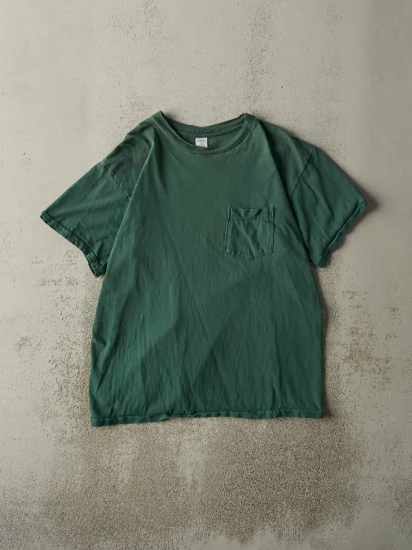 Vintage 90s Green JC Penney Blank Pocket Tee (M) sold by Rebalance Vintage