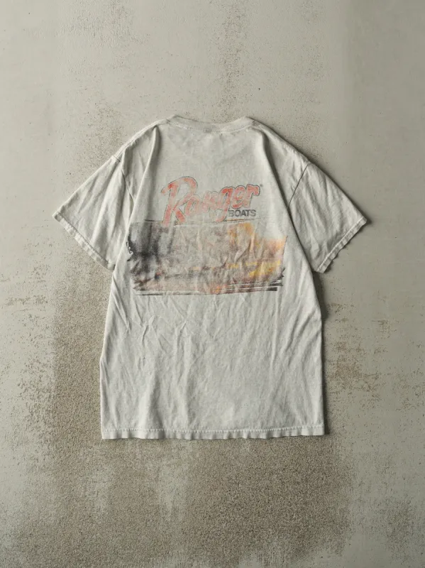 Vintage Y2K Heather Grey Ranger Boats Tee (S/M) sold by Rebalance Vintage