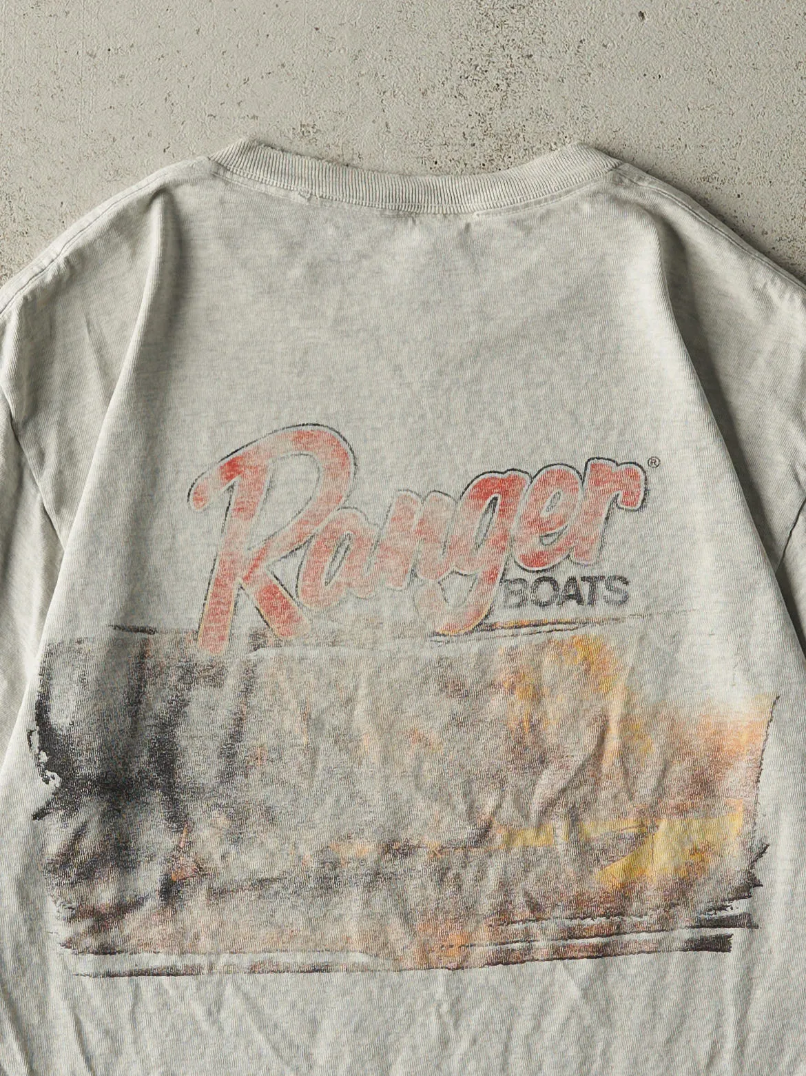 Vintage Y2K Heather Grey Ranger Boats Tee (S/M) sold by Rebalance Vintage product image thumbnail 4