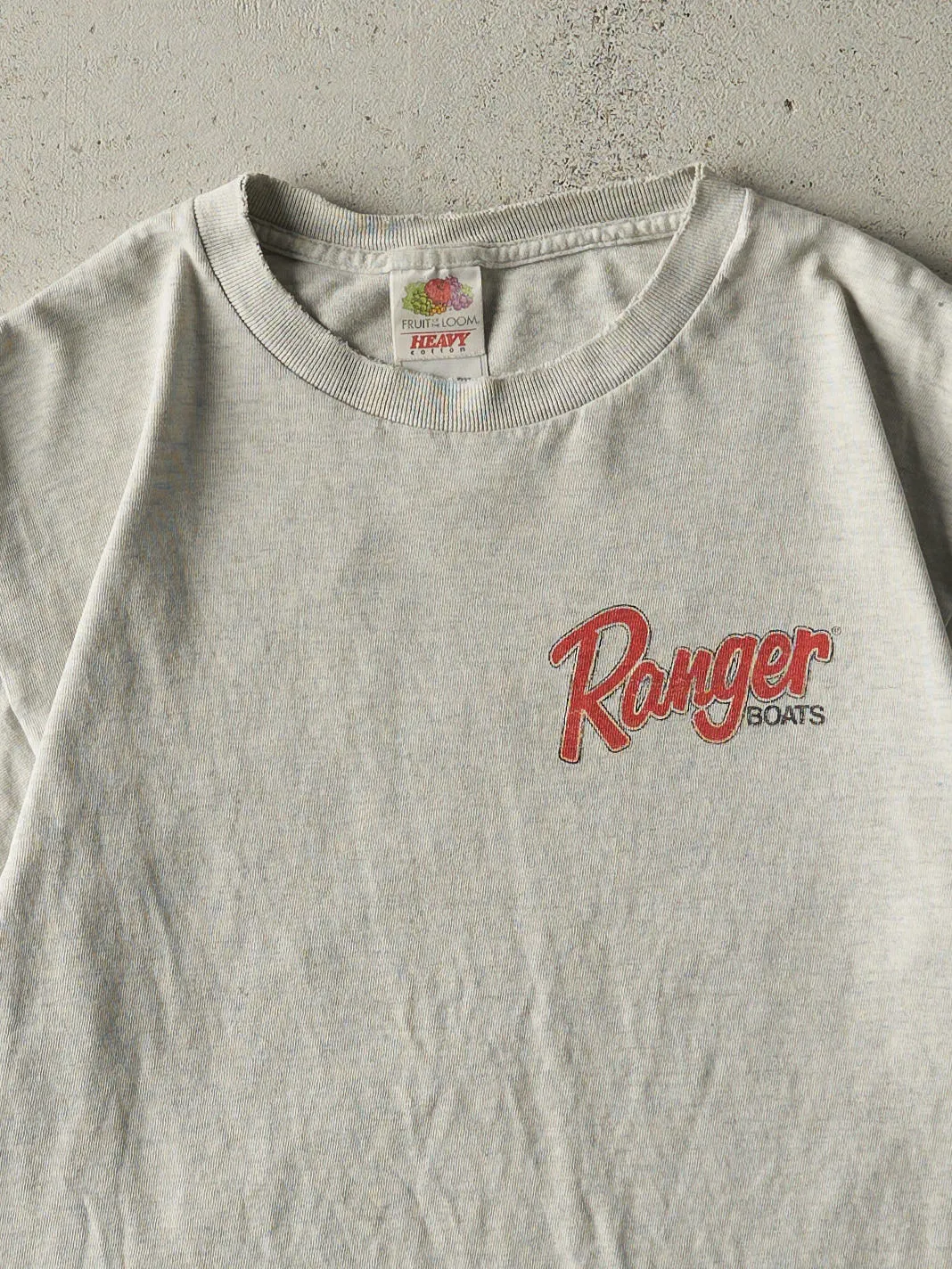 Vintage Y2K Heather Grey Ranger Boats Tee (S/M) sold by Rebalance Vintage product image thumbnail 3
