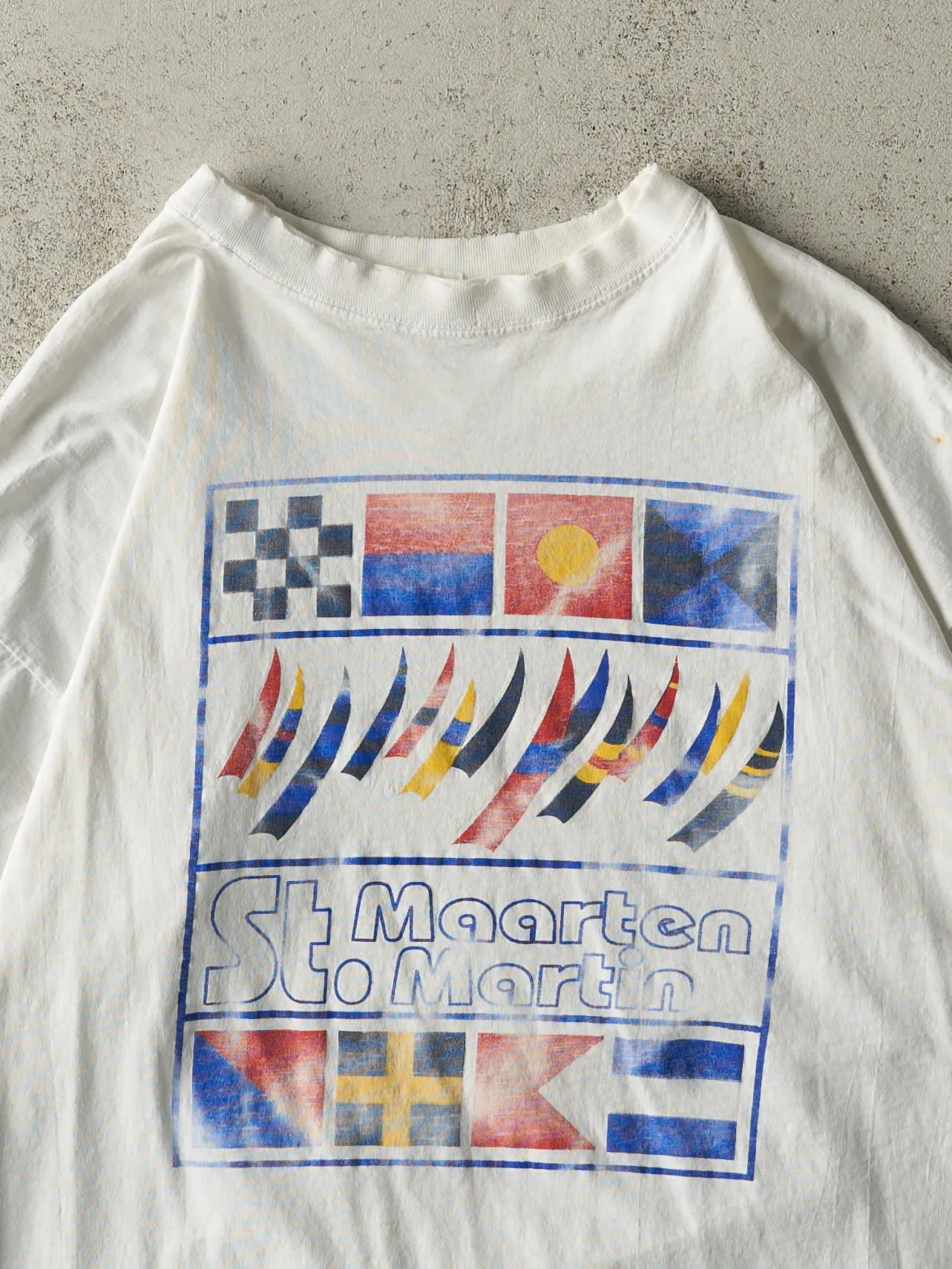 Vintage 90s White St. Maarten Tee (L) sold by Rebalance Vintage product image thumbnail 2