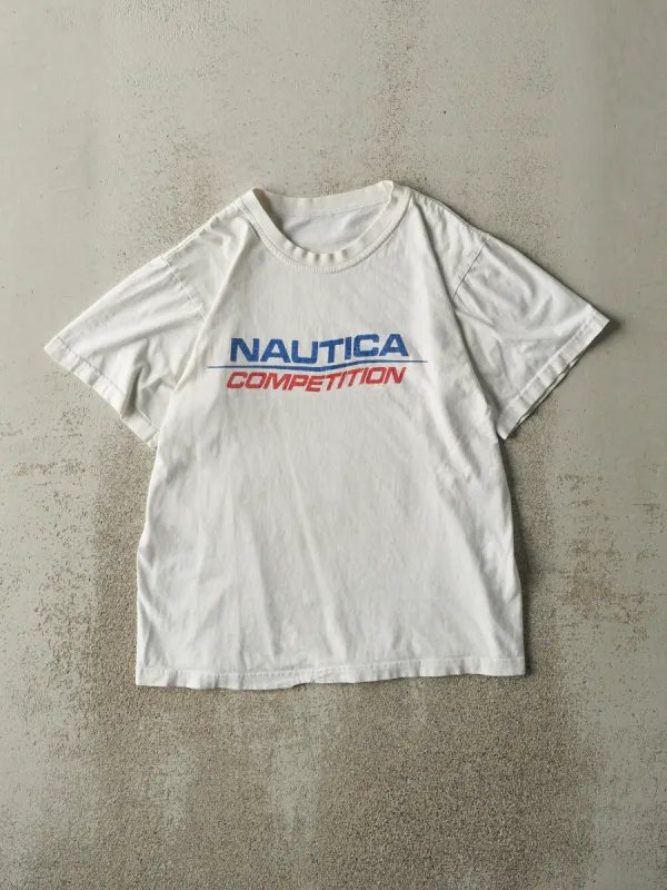Vintage 90s White Nautica Competition Tee (S) sold by Rebalance Vintage