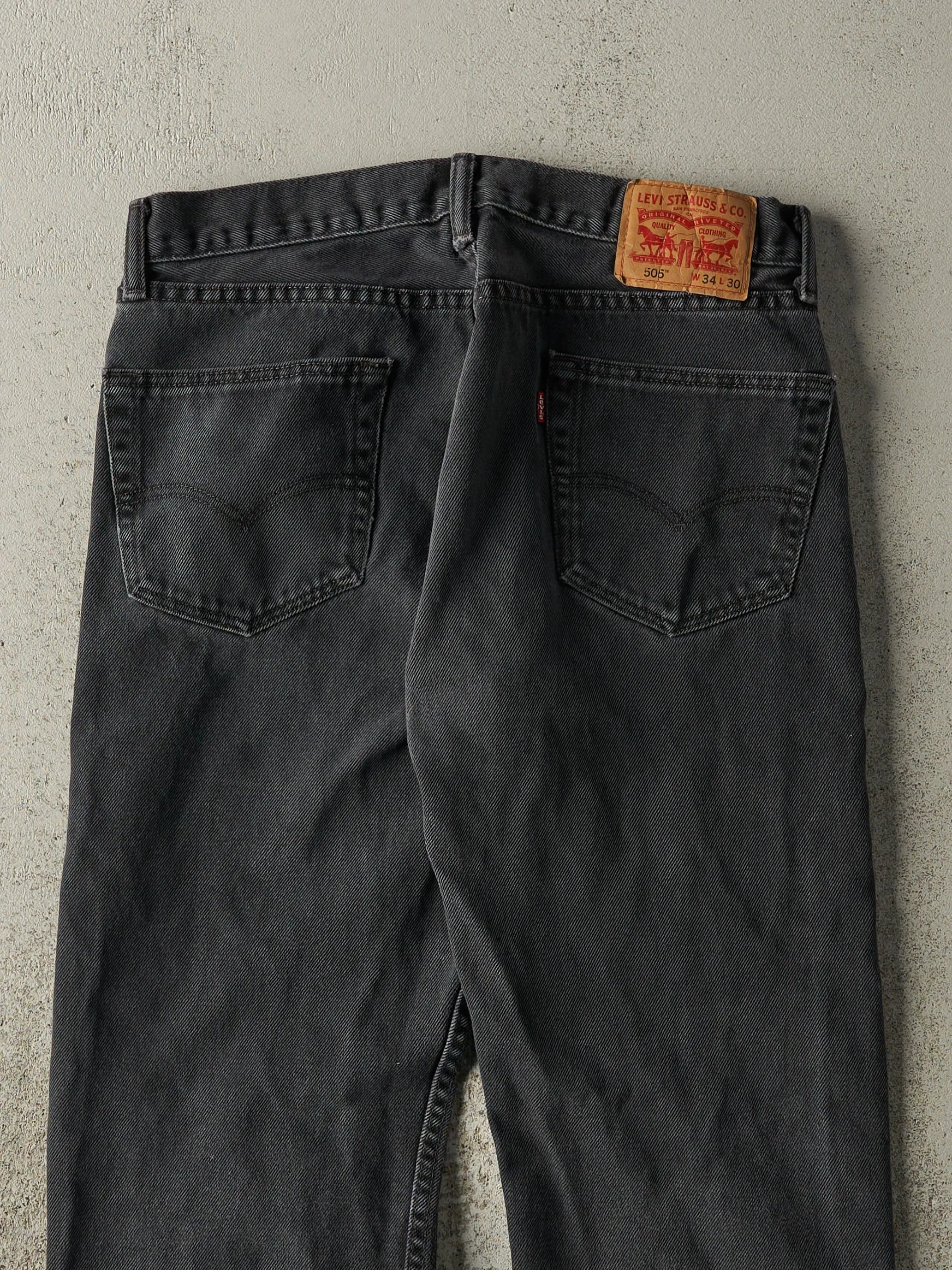 Vintage Y2K Faded Black Levi's 505 Denim Pants (32x28.5) sold by Rebalance Vintage product image thumbnail 5