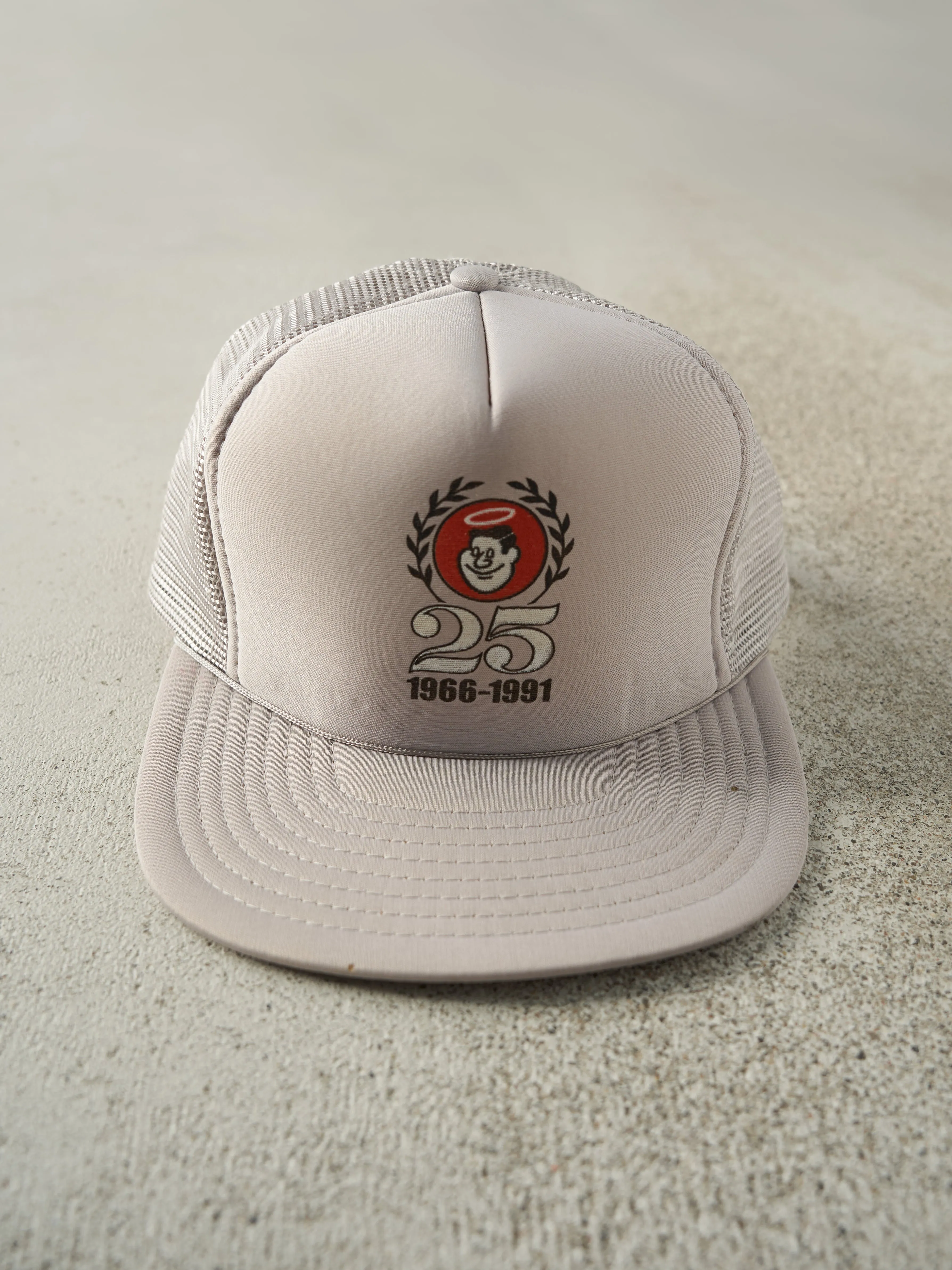 Vintage 91' Grey 25 Year Good Sam Club Foam Trucker Hat sold by Rebalance Vintage