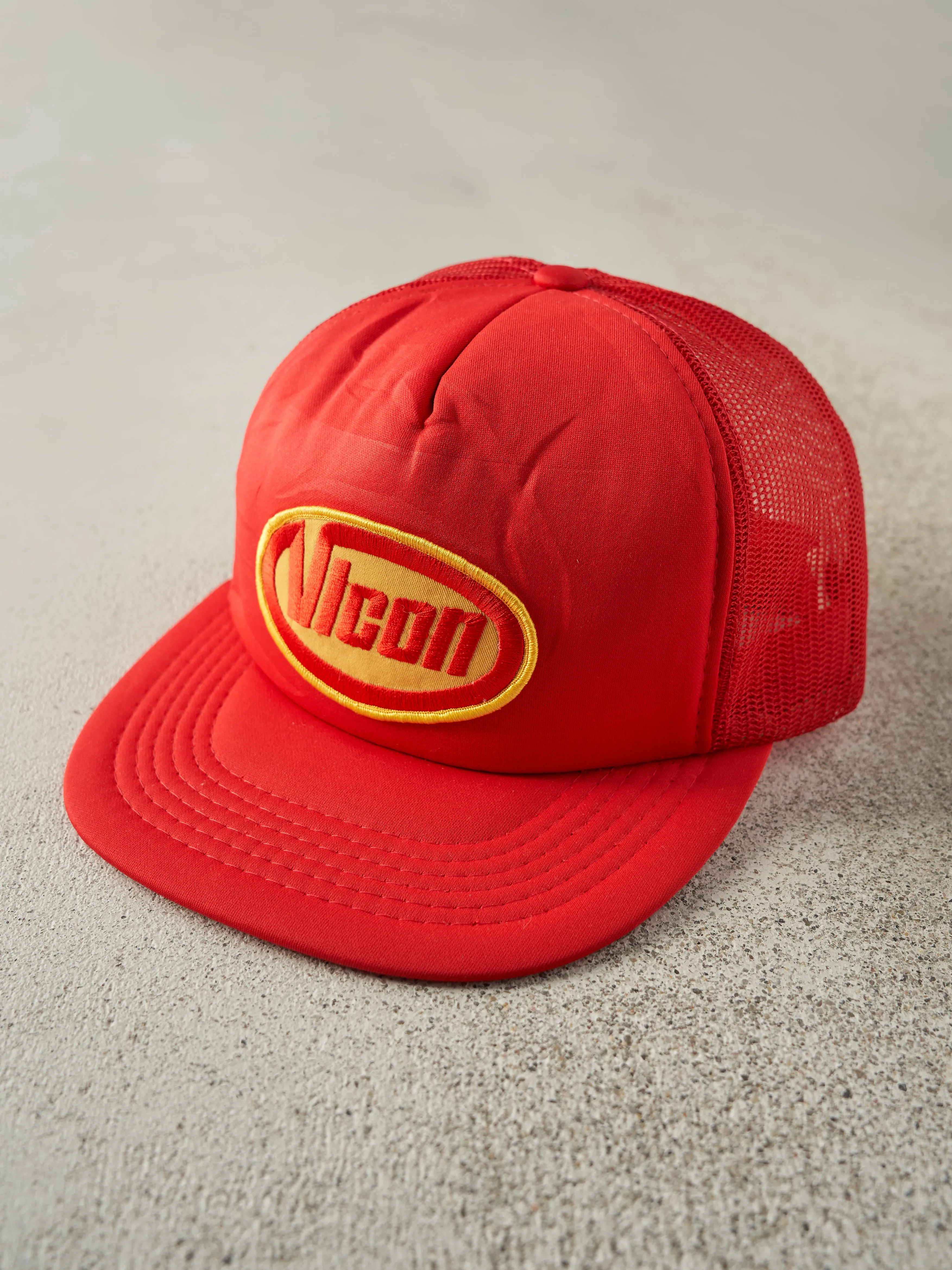 Vintage 80s Red Vicon Foam Trucker Hat sold by Rebalance Vintage product image thumbnail 2