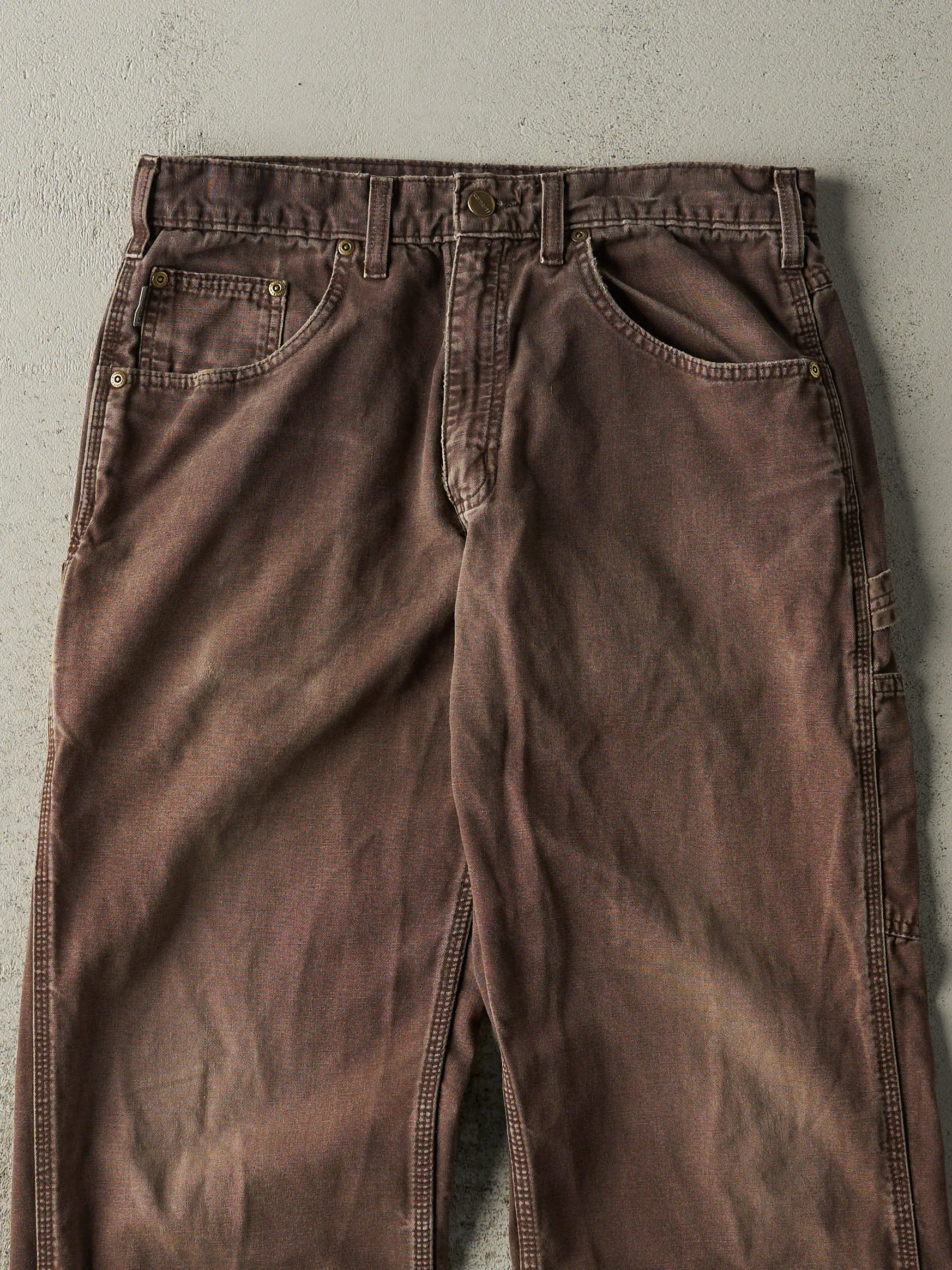Vintage Y2K Brown Carhartt Lightweight Carpenter Pants (32x30.5) sold by Rebalance Vintage product image thumbnail 4